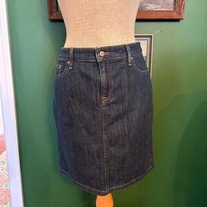 L.L. Bean Dark Denim Mini Skirt
